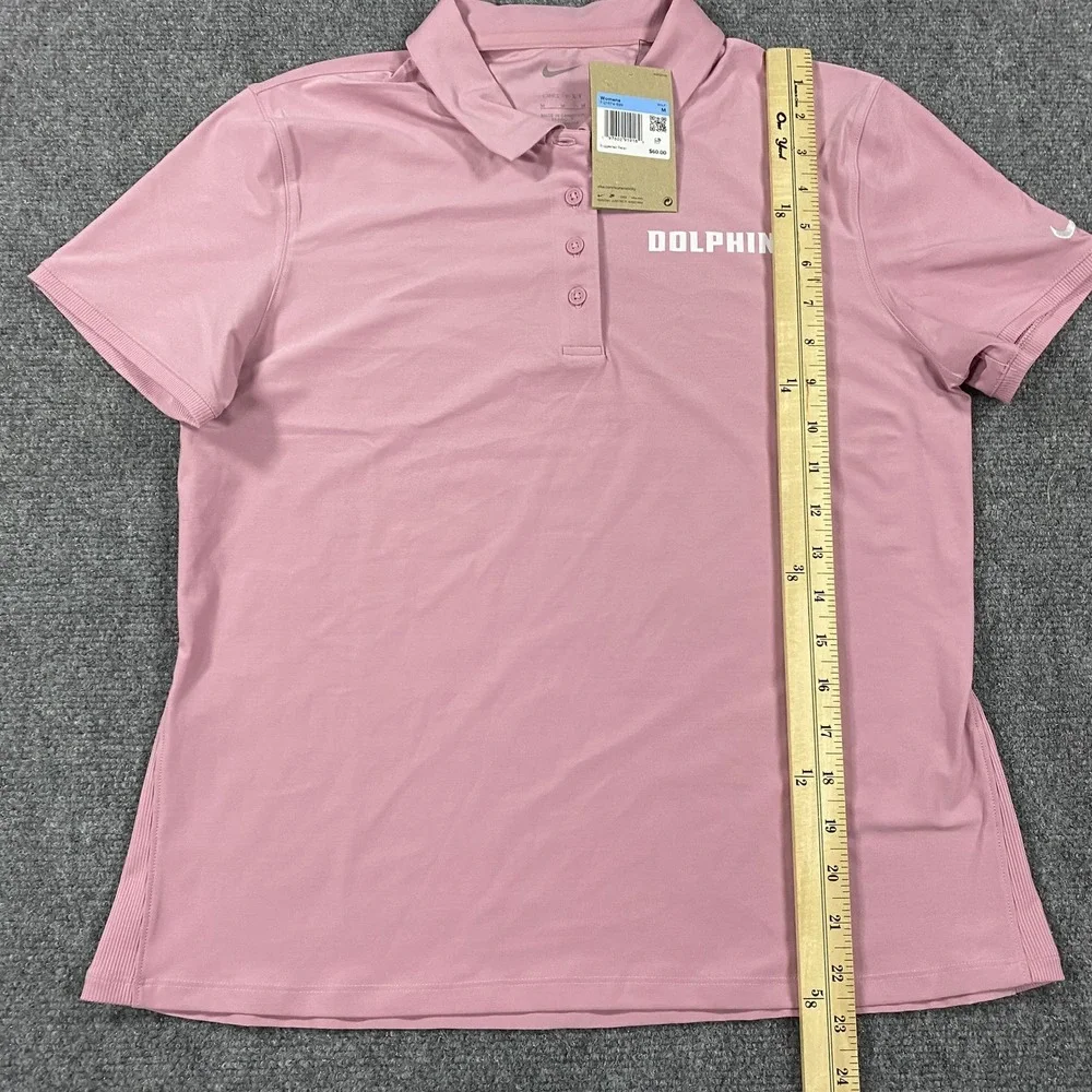Nike Jacksonville University Polo Womens Medium Pink JU Dolphins NEW Read